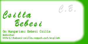 csilla bebesi business card